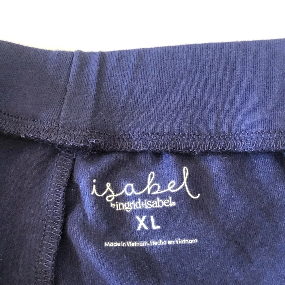 Ingrid + Isabel Navy Blue Side Ruched Maternity Knit Skirt Size XL